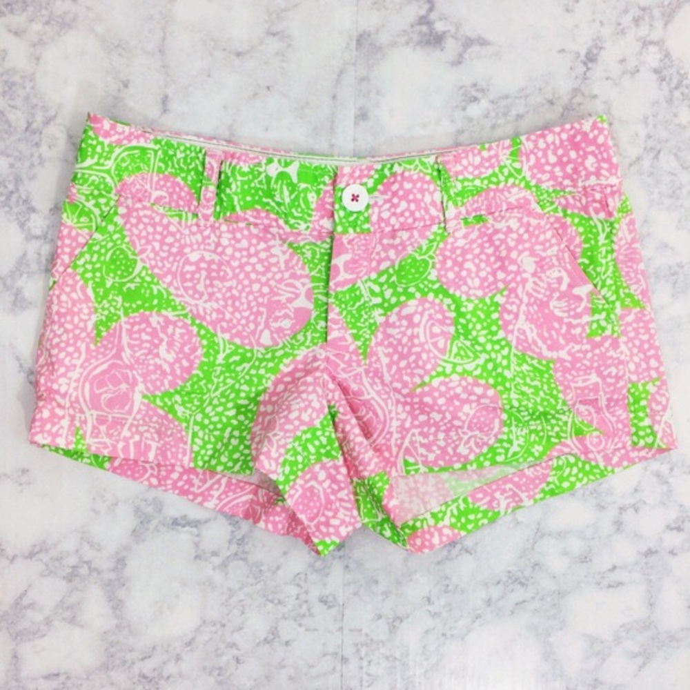 Lilly Pulitzer Walsh Shorts in Limeade Cheat Ya